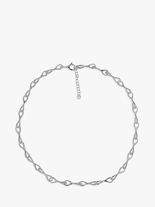 Nina B Sterling Silver Keyhole Necklace, Silver