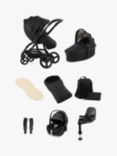 egg3 Pushchair, Carrycot & Accessories with Maxi-Cosi Pebble 360 Pro Car Seat and Base Luxury Bundle, Houndstooth Black