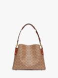 Coach Willow Signature Leather Shoulder Bag, Tan Rust