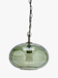 Nkuku Otoro Glass Round Pendant Light, Small, Green