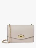 Mulberry Small Darley Small Classic Grain Leather Clutch Bag, Chalk