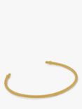 Orelia Snake Texture Open Bangle, Gold