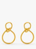 Orelia Statement Interlocking Knot Earrings, Gold
