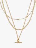 Orelia Dainty Mixed Chain Layered Necklaces, Gold