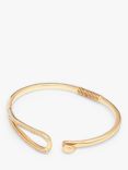 UNOde50 Prosperity Topaz Link Shaped Spring Bracelet, Gold