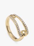 UNOde50 Prosperity Topaz Link Design Ring, Gold