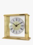 Acctim Hamilton Roman Numeral Mantel Clock, Brass Effect