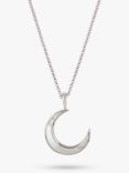 Dinny Hall Moon Charm Mother Of Pearl Pendant Necklace