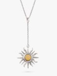 Dinny Hall Sun Charm Pendant Necklace, Silver/Gold