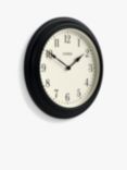 Jones Clocks Supper Club Quartz Analogue Wall Clock, 40.5cm, Black