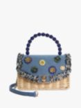 Dune Blooms Floral Denim Handbag, Blue/Multi