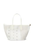 Polo Ralph Lauren Bellport Embroidered Eyelet Tote Bag, White