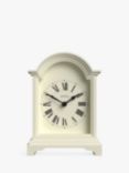 Jones Clocks Bistro Analogue Roman Numeral Mantel Clock, Linen White