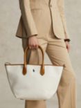 Polo Ralph Lauren Medium Reversible Tote Bag, Natural/Navy