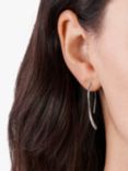 Skagen Curved Hoop Earrings, Silver