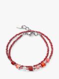 COEUR DE LION Swarovski Crystal and Glass Bead Bracelet, Red