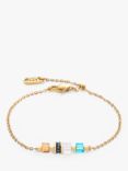 COEUR DE LION Swarovksi Crystal Rock Crystal Rhinestone Bead Bracelet, Gold/Multi