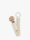BIBS Pacifier Braided Soother Clip, Ivory/Vanilla