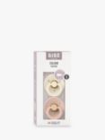 BIBS Colour Round Baby Soothers, Pack of 2, Size 1, Ivory/Blush