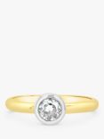 Milton & Humble Jewellery Second Hand 18ct Yellow and White Gold Solitaire Diamond Ring