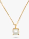 kate spade new york Little Luxuries Glass Pearl Pendant Necklace, Gold