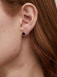 Auree Barcelona Birthstone Sterling Silver Stud Earrings