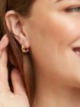 Auree Havana Enamel Detail Huggie Earrings