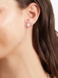 Auree Barcelona Birthstone Sterling Silver Stud Earrings, Moonstone - June