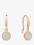 Auree Barcelona Birthstone Gold Vermeil Drop Earrings, Moonstone - June