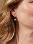Auree Barcelona Birthstone Gold Vermeil Drop Earrings, Moonstone - June