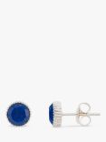Auree Barcelona Birthstone Sterling Silver Stud Earrings, Lapis Lazuli - September