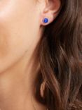 Auree Barcelona Birthstone Sterling Silver Stud Earrings, Lapis Lazuli - September