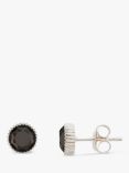 Auree Barcelona Birthstone Sterling Silver Stud Earrings, Smokey Quartz - November