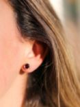 Auree Barcelona Birthstone Gold Vermeil Stud Earrings, Garnet - January