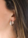 Auree Knightsbridge Hoop Earrings, Silver