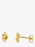 Auree St Ives Nautical Knot Stud Earrings, Gold