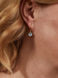 Auree Barcelona Birthstone Gold Vermeil Drop Earrings, Blue Topaz - March