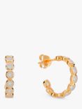 Auree Ortigia Gold Vermeil Hoop Earrings, Gold/White