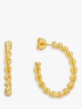 Auree Alhambra Large Twisted Hoop Earrings, Gold