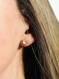 Auree Brooklyn Semi-Precious Gemstone Stud Earrings, Gold/Pink