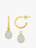 Auree Manhattan Moonstone Hoop Earrings, Gold