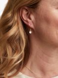 Auree Barcelona Birthstone Gold Vermeil Drop Earrings, Rose Quartz - October