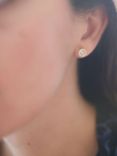 Auree Savanne Aqua Chalcedony Stud Earrings, Gold