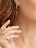 Auree Ortigia Gold Vermeil Hoop Earrings, Gold/Green