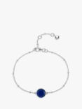 Auree Barcelona Birthstone Sterling Silver Bracelet, Lapis Lazuli - September