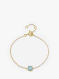 Auree Brooklyn Semi-Precious Gemstone Chain Bracelet, Gold/Blue