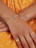 Auree Hampton Sterling Silver Chain Bracelet, Silver/Green