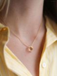 Auree Knightsbridge Russian Wedding Ring Pendant Necklace, Gold
