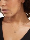 Auree Brooklyn Semi-Precious Gemstone Pendant Necklace, Gold/Pink