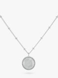 Auree Barcelona Personalised Birthstone Sterling Silver Beaded Pendant Necklace, Moonstone - June